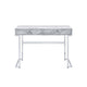 Writing Desk with 2 Drawers and Faux Marble Top Gray BM268910