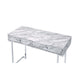 Writing Desk with 2 Drawers and Faux Marble Top Gray BM268910
