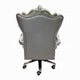 Office Chair with Leatherette Seat and Crowned Back Silver BM268928