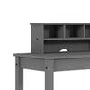 Writing Desk with Wooden Frame and Open Compartments Gray BM268932
