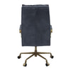 Office Chair with Leatherette Seat and Tufted Details Gray By Casagear Home BM268940