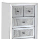 Storage Cabinet with 6 Drawers and Faux Diamond Inlays Silver BM268951