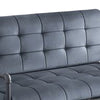 Loveseat with Tufted Velvet Seat and Metal Frame Gray BM268982