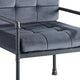 Accent Chair with Tufted Velvet Seat and Metal Frame Gray BM268984