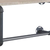 Wooden Wall Rack with Tubular Metal Frame Brown and Black BM268986