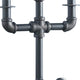 Candleholder with Metal Water Pipe Body Black BM268987