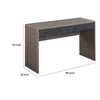 Writing Desk with 2 Drawers and Panel Base Gray By Casagear Home BM269001