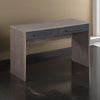 Writing Desk with 2 Drawers and Panel Base, Gray By Casagear Home