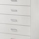 Chest with 5 Drawers and Wooden Frame White By Casagear Home BM269002