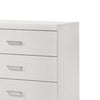 Chest with 5 Drawers and Wooden Frame White By Casagear Home BM269002