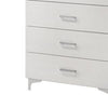 Chest with 5 Drawers and Wooden Frame White By Casagear Home BM269002