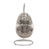 Arlo Hanging Chair | Wicker Frame | Circular Motifs | Gray BM269035