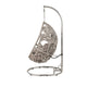 Arlo Hanging Chair | Wicker Frame | Circular Motifs | Gray