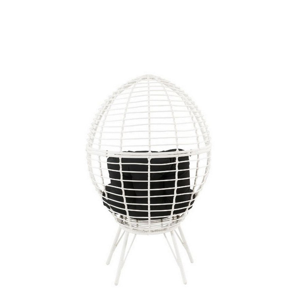 Arlo Lounge Chair | Wicker Patio | Angled Metal Legs | White BM269036