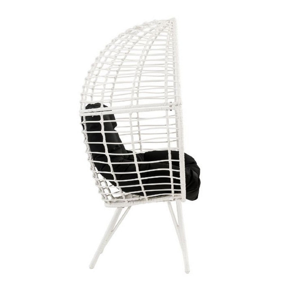 Arlo Lounge Chair | Wicker Patio | Angled Metal Legs | White BM269036