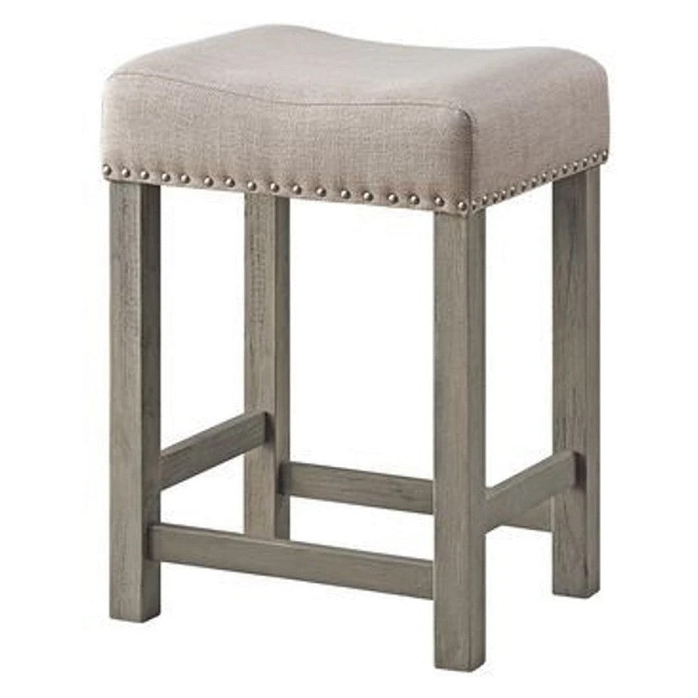 4 Piece Counter Height Set with Marble Top and USB White and Oak Brown BM269058