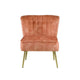 Accent Chair with Curved Tufted Back Orange and Gold BM269067