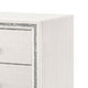 Nightstand with 2 Drawers and Shimmer Accent Trim White By Casagear Home BM269071