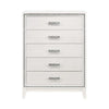 Chest with 5 Drawers and Shimmer Accent Trim White BM269073