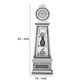 Mirrored Grandfather Clock with 3 Open Compartments Silver By Casagear Home BM269090