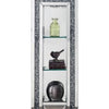 Mirrored Grandfather Clock with 1 Drawer and Faux Diamonds Silver BM269095