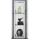 Mirrored Grandfather Clock with 1 Drawer and Faux Diamonds Silver BM269095