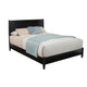 Queen Platform Bed with Panel Headboard, Black