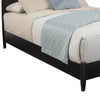 Queen Platform Bed with Panel Headboard, Black