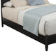 Queen Platform Bed with Panel Headboard, Black