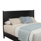 King Platform Bed with Panel Headboard, Black