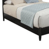 King Platform Bed with Panel Headboard, Black