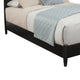 King Platform Bed with Panel Headboard, Black