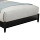 King Platform Bed with Panel Headboard, Black