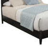 Full Platform Bed with Panel Headboard, Black
