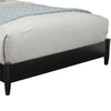 Full Platform Bed with Panel Headboard, Black