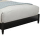 Full Platform Bed with Panel Headboard, Black