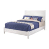 Queen Platform Bed with Panel Headboard, White