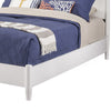 Queen Platform Bed with Panel Headboard, White