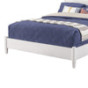 Queen Platform Bed with Panel Headboard, White
