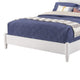 Queen Platform Bed with Panel Headboard, White