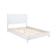 California King Platform Bed with Panel Headboard, White