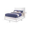 California King Platform Bed with Panel Headboard, White
