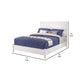 California King Platform Bed with Panel Headboard, White