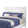 Full Platform Bed with Panel Headboard, White