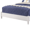 Full Platform Bed with Panel Headboard, White