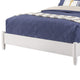 Full Platform Bed with Panel Headboard, White