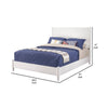 Full Platform Bed with Panel Headboard, White