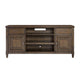 TV Console with 2 Drawers and 2 Doors, Oak Brown