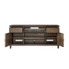 TV Console with 2 Drawers and 2 Doors, Oak Brown