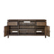 TV Console with 2 Drawers and 2 Doors, Oak Brown